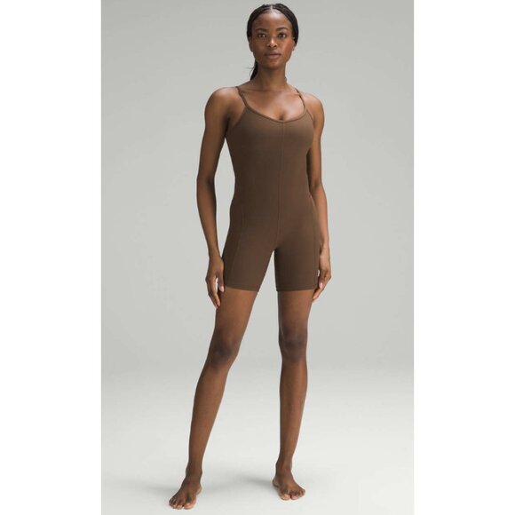 lululemon athletica Pants - LULULEMON Ribbed Contoured Unitard 6" in Java Neutral Athleisure - Size US 6